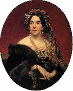 Karl Briullov Portrait of Maria Pavlovna Volkonskaia France oil painting artist